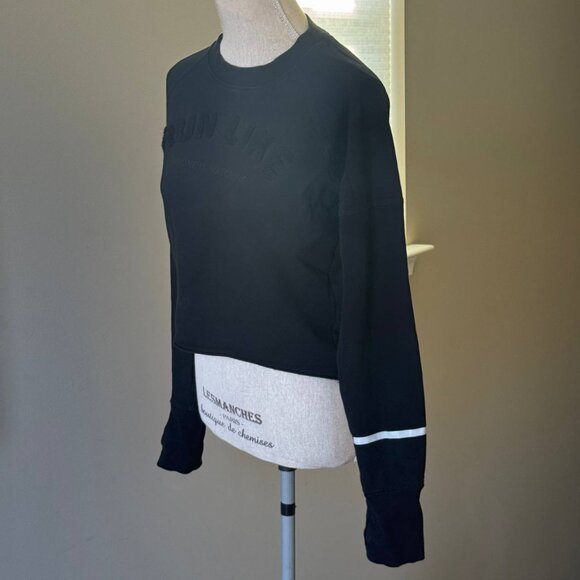 H&M Running Long Sleeve High-Low Top in Black – Size S - Picture 5 of 7